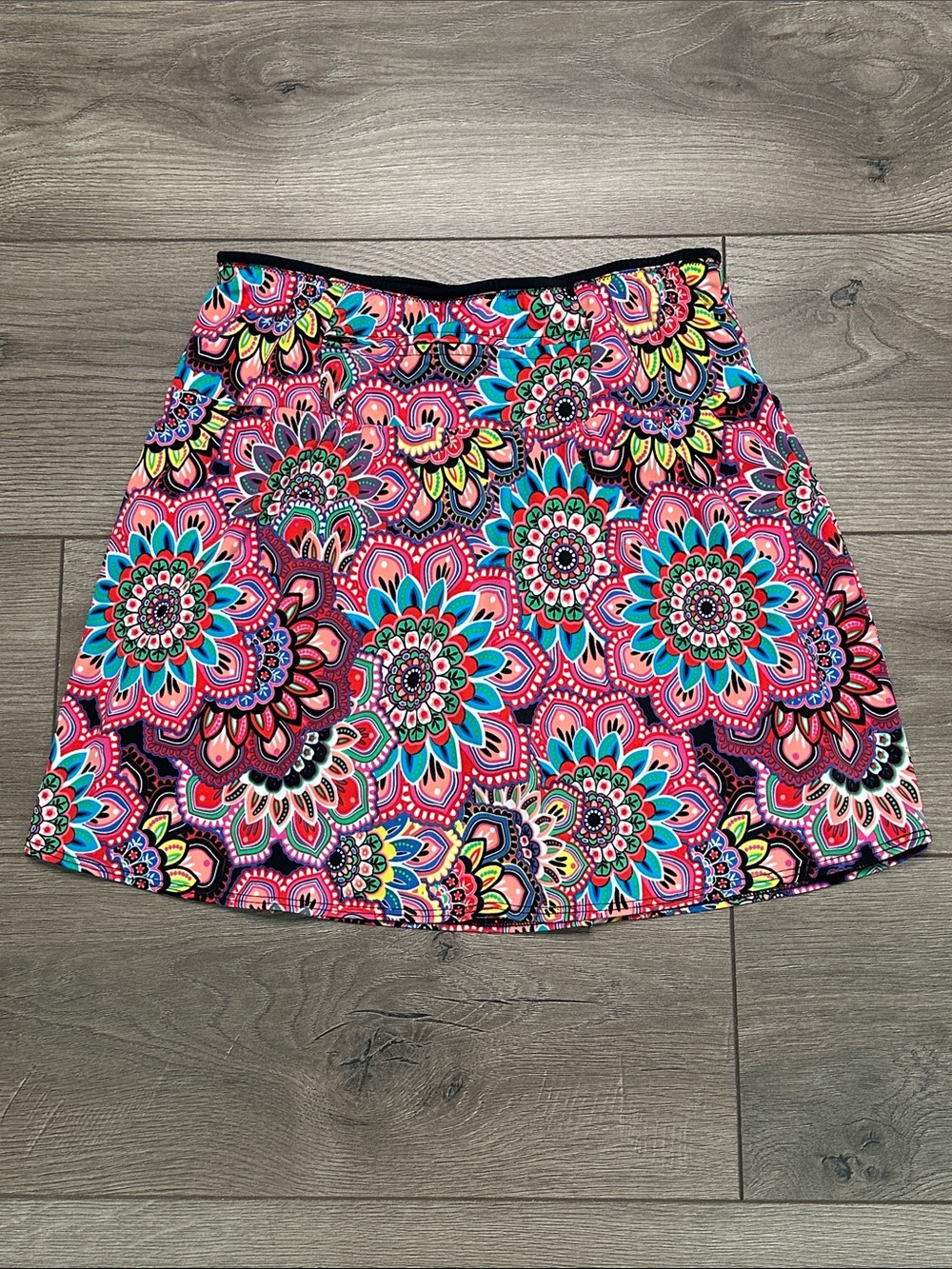 SparkleSkirts 16” High Rise Running Tennis Skirt‎ Skort Floral Multi Pink Blue M
